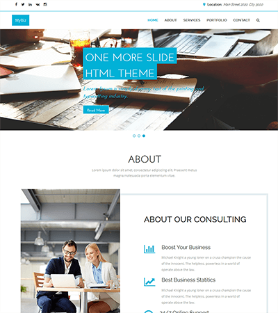 MyBiz Free Business Bootstrap Theme